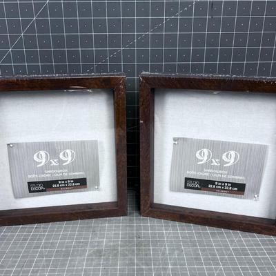 Two 9" x 9" Shadow Boxes 