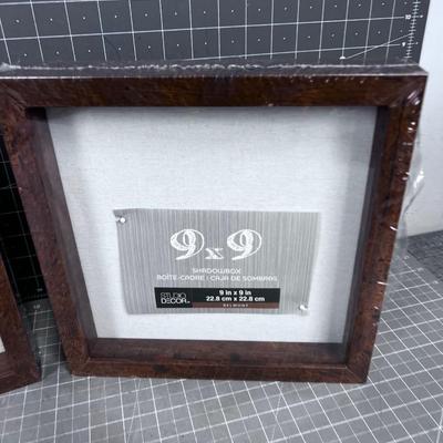Two 9" x 9" Shadow Boxes 