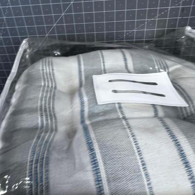 Blue and White Chair Cushions three 