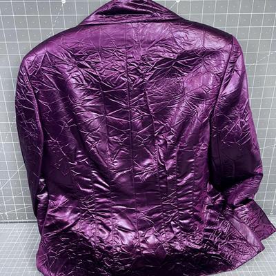 Lafayette 148 Women's Metallic Purple Jacket