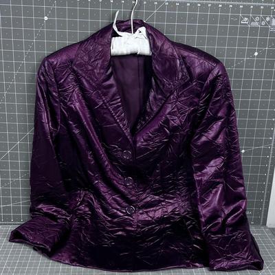 Lafayette 148 Women's Metallic Purple Jacket