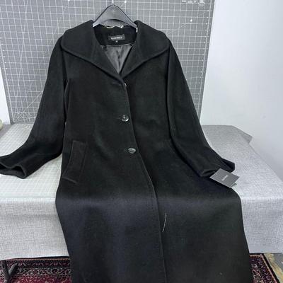 ELLEN TRACY LONG Black Lovely Ladies Coat WP