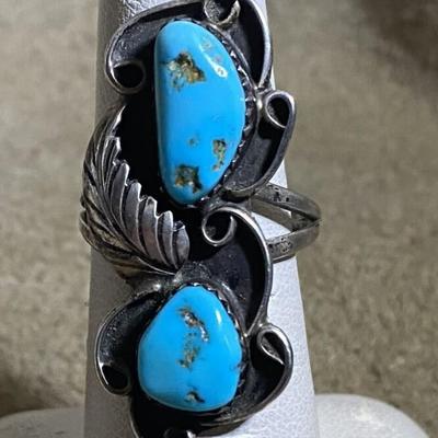 ELLA COWBOY NAVAJO TURQUOISE & STERLING SILVER RING