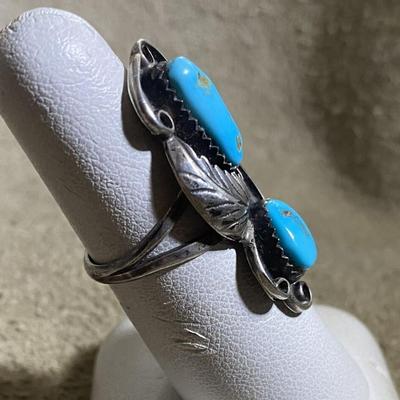 ELLA COWBOY NAVAJO TURQUOISE & STERLING SILVER RING