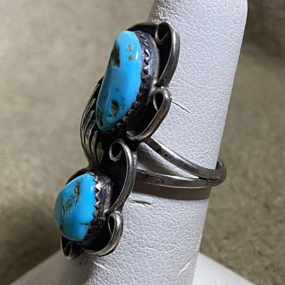 ELLA COWBOY NAVAJO TURQUOISE & STERLING SILVER RING