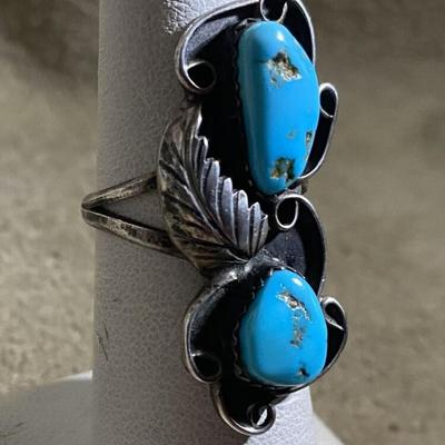 ELLA COWBOY NAVAJO TURQUOISE & STERLING SILVER RING
