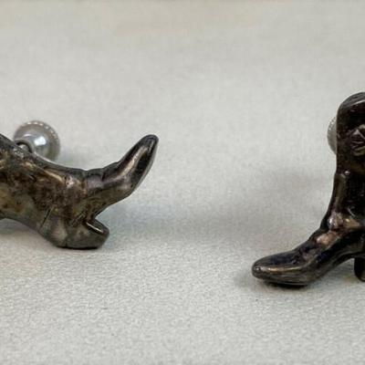 vintage WESTERN COWBOY BOOT EARRINGS