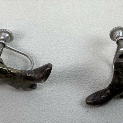 vintage WESTERN COWBOY BOOT EARRINGS
