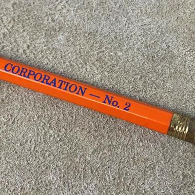 GULF OIL CORP No. 2 WOODEN ADVERTISING PENCIL pair