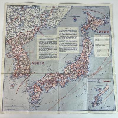 MSTS MILITARY SEA TRANSPORTATION SERVICE MAP NORTH PACIFIC ARENA 1950s 