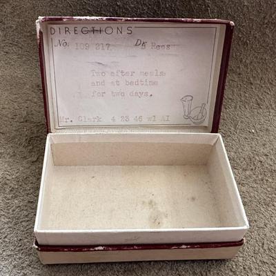 vintage MEDICAL ARTS PHARMACY PILL BOX 1940s SLC UTAH