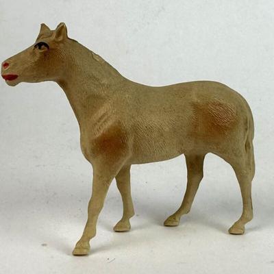 DUPONT VISCOLOID CELLULOID TOY HORSE 3in