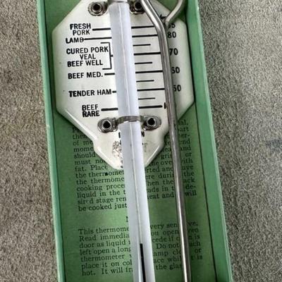 vintage TAYLOR ROAST MEAT THERMOMETER depression kitchen 1934