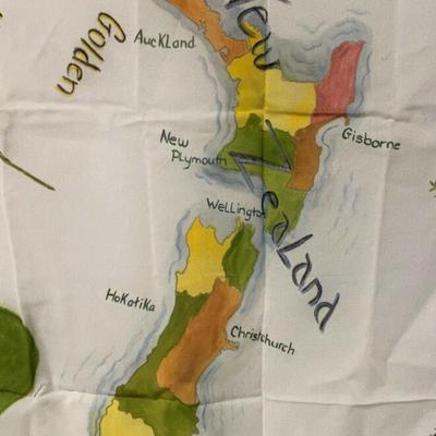 NEW ZEALAND SOUVENIR SCARF 1950s 