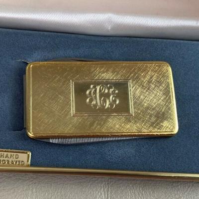 HAND ENGRAVED MONOGRAM C MONEY CLIP IMPERIAL VANITY POCKETKNIFE