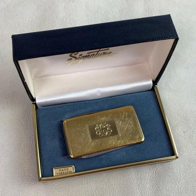 HAND ENGRAVED MONOGRAM C MONEY CLIP IMPERIAL VANITY POCKETKNIFE