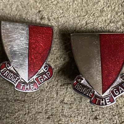 U.S. ARMY 115TH ENGINEER BATTALION DISNTINCTIVE UNIT CREST pair