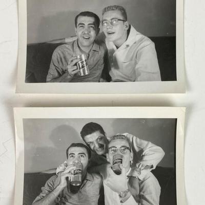 FISHER BEER SALT LAKE CITY UTAH B/W PHOTO SNAPSHOTS 1950s pair