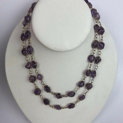 RAW AMETHYST CRYSTAL NECKLACE February Birthstone
