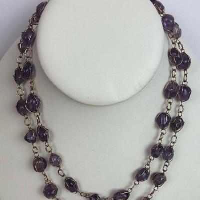 RAW AMETHYST CRYSTAL NECKLACE February Birthstone