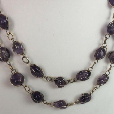 RAW AMETHYST CRYSTAL NECKLACE February Birthstone