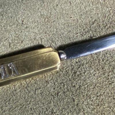 vintage BRASS HANDLE LETTER OPENER
