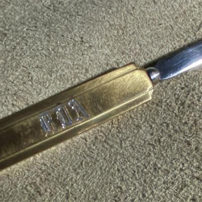vintage BRASS HANDLE LETTER OPENER
