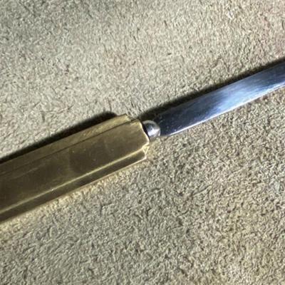 vintage BRASS HANDLE LETTER OPENER