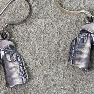vintage SILVER Chaps Earrings