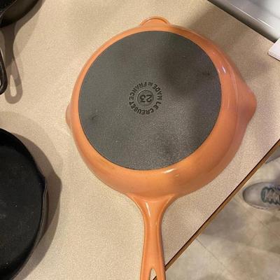 3 CAST IRON FRYING PANS
