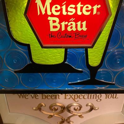 Meister Brau light up wall light