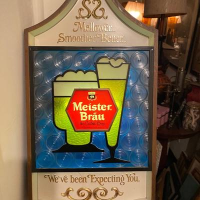 Meister Brau light up wall light