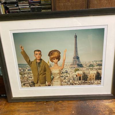Framed photo Barbie in Paris! Signed by the photographer, 2013