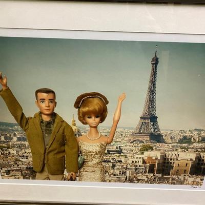 Framed photo Barbie in Paris! Signed by the photographer, 2013