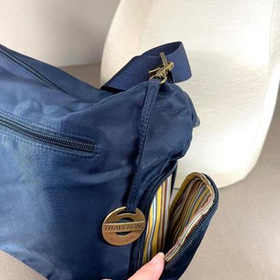 New! Travelon Navy Nylon Handbag and wallet set
