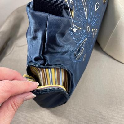New! Travelon Navy Nylon Handbag and wallet set