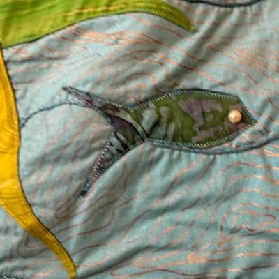 “Inner Pond” Quilted Wall Hanging by Dara Llewellyn (B2-HS)