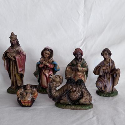 Vintage Italian Hand-Painted Italian Nativity Set and Clay Nativity Set (K-DZ)