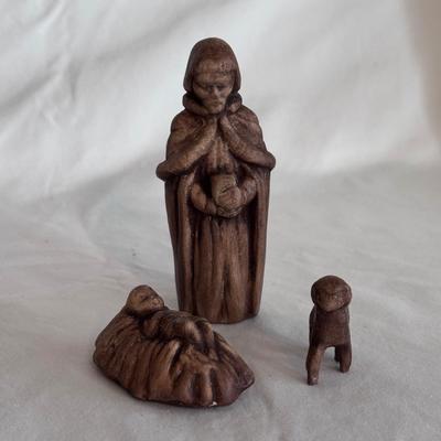 Vintage Italian Hand-Painted Italian Nativity Set and Clay Nativity Set (K-DZ)