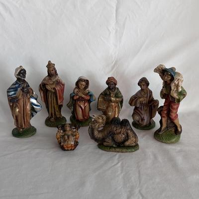 Vintage Italian Hand-Painted Italian Nativity Set and Clay Nativity Set (K-DZ)