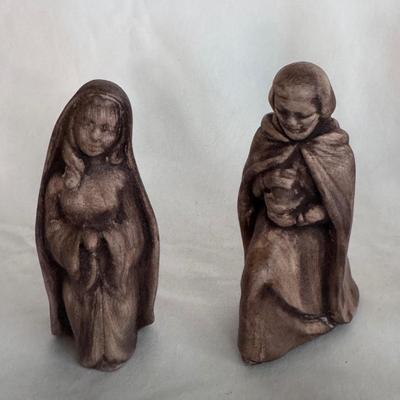 Vintage Italian Hand-Painted Italian Nativity Set and Clay Nativity Set (K-DZ)