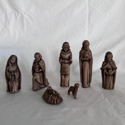 Vintage Italian Hand-Painted Italian Nativity Set and Clay Nativity Set (K-DZ)