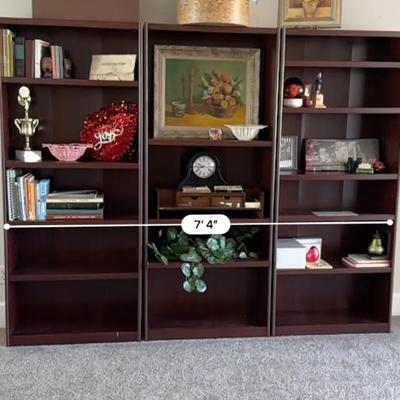 Book cases & contents w/ Louis Vuitton box
