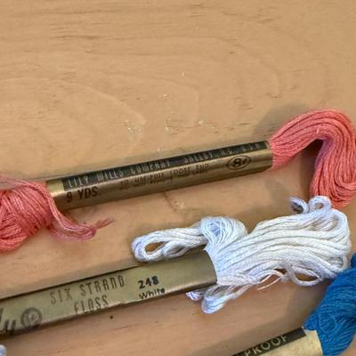 Embroidery Floss with Embroidery Hoops & Sewing Basket (B2-HS)