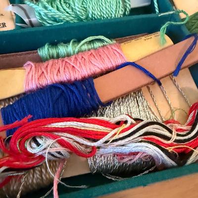 Embroidery Floss with Embroidery Hoops & Sewing Basket (B2-HS)