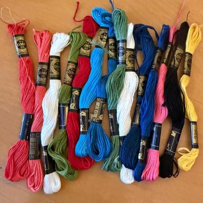Embroidery Floss with Embroidery Hoops & Sewing Basket (B2-HS)