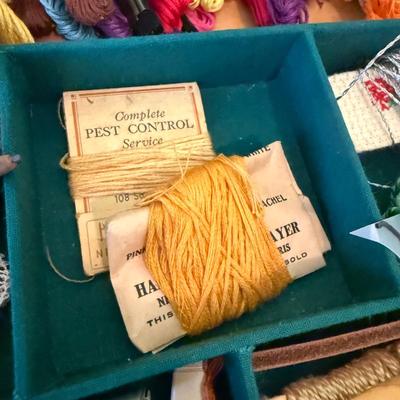 Embroidery Floss with Embroidery Hoops & Sewing Basket (B2-HS)