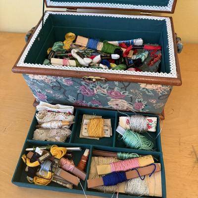 Embroidery Floss with Embroidery Hoops & Sewing Basket (B2-HS)