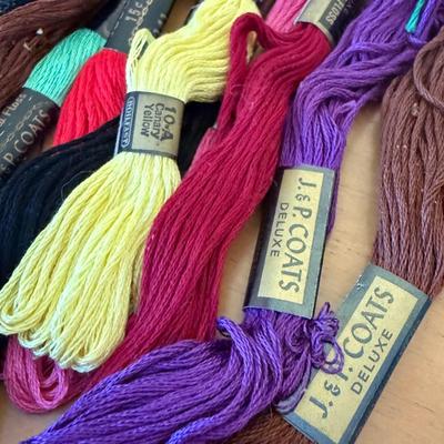 Embroidery Floss with Embroidery Hoops & Sewing Basket (B2-HS)
