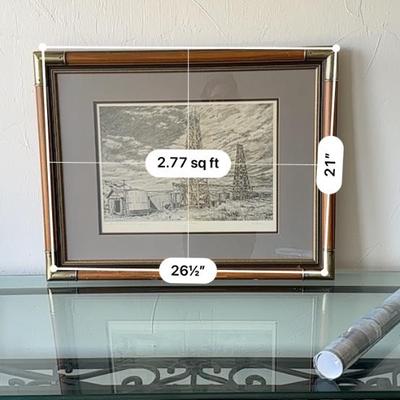 Entry Table, Oil Field Art, Van Gogh poster